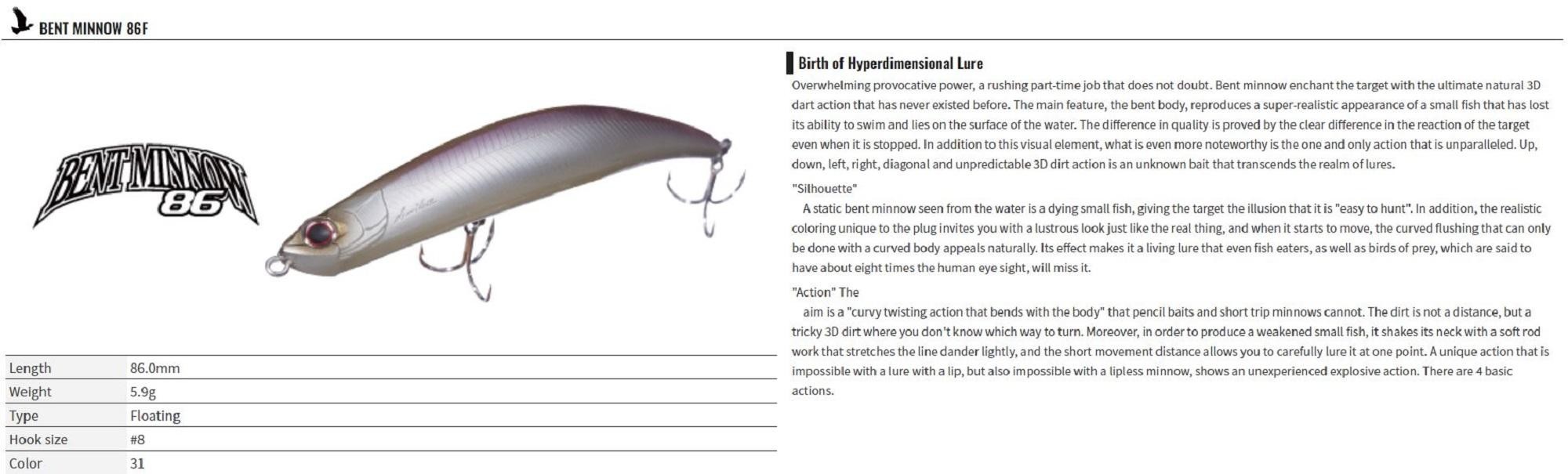 OSP Bent Minnow 86F Schwimmender Minnow-Köder L05 (6678) thumbnail