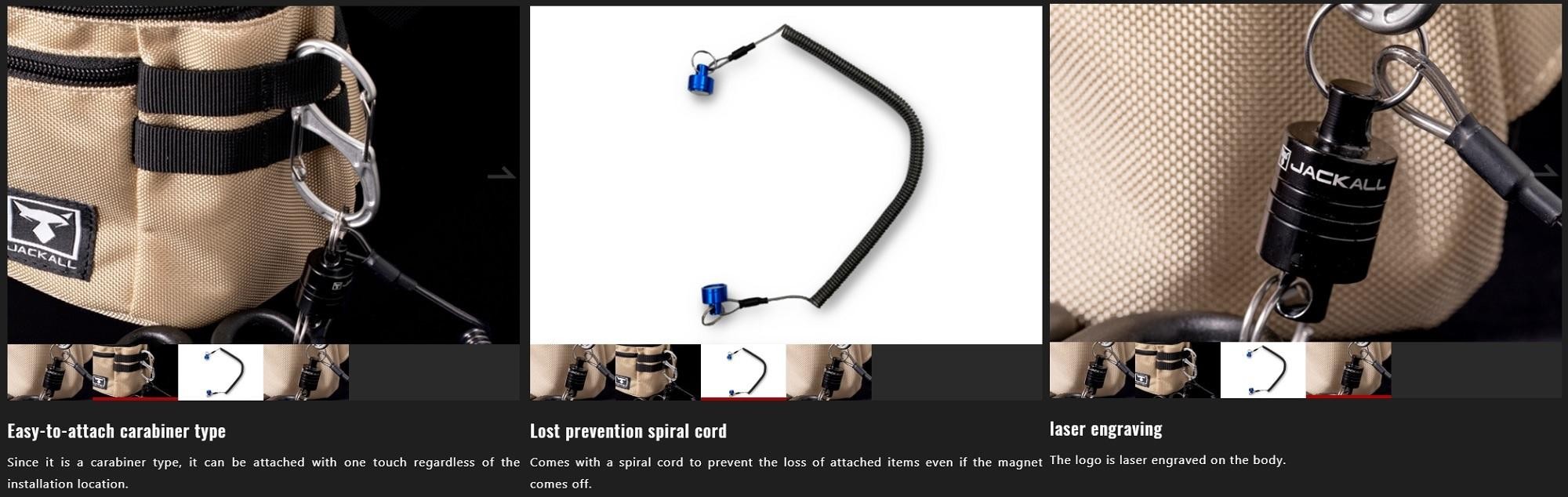 Jackall Karabiner Magnet 3kg Haltekraft Rot (6858) thumbnail