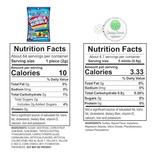 Dubble Bubble Mini Gumball Machine Refills 4.4 Oz Bag (2-Pack), 1/2 Inch 13mm Assorted Fruit Flavor Bubble Gum, Bundle with Galley Grove Sugar-Free Br thumbnail