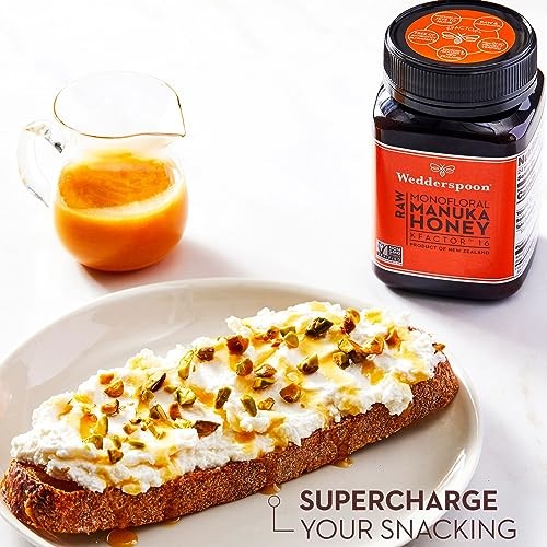 Wedderspoon Raw Premium Manuka Honey, KFactor 16, 17.6 Oz, Unpasteurized, Genuine New Zealand Honey, Traceable from Our Hives to Your Home thumbnail