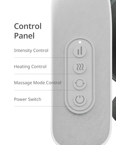 Cordless Shiatsu Neck and Back Massager with Heat, 10 Mins X 12 Uses, 3 Massage Modes & 2 Intensity Levels, 3D Kneading Deep Tissue for Pain Relief, V