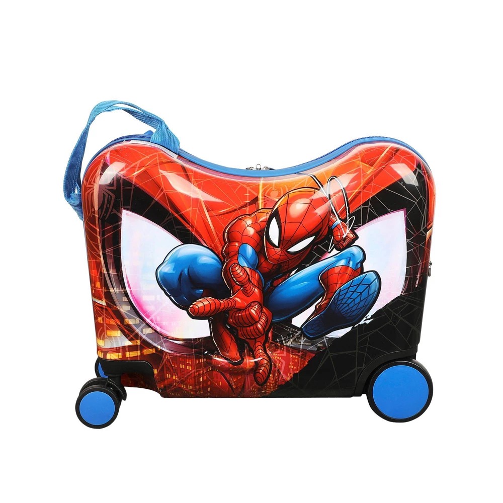 Spider-Man Carry on Spinner Hardside Ride on Suitcase - Red