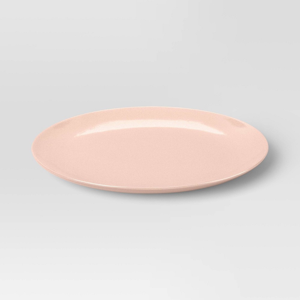 10 Stoneware New Modern Coupe Oval Serving Platter Rose - Threshold™