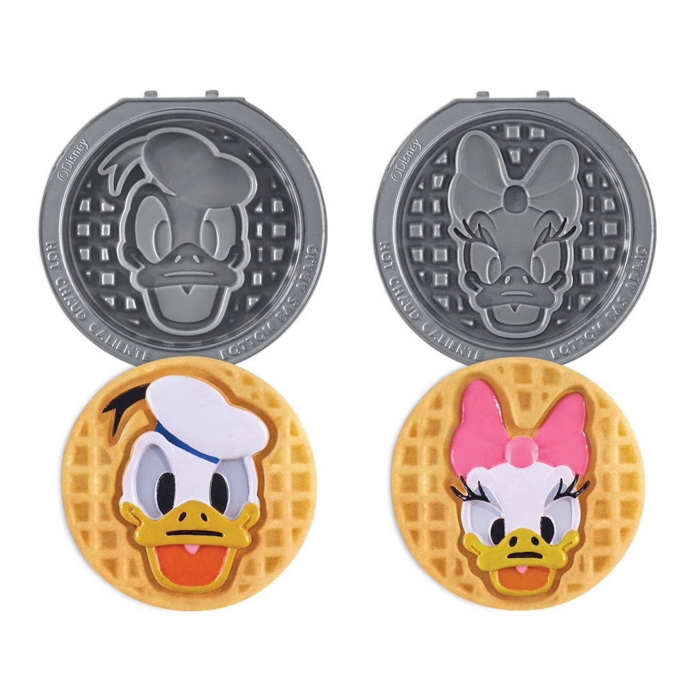 Disney Dash Daisy & Donald Duck Removable Plate 2-Plate Pack for the MultiMaker Mini Maker System, Black (4 Mickey mouse plate missing)
