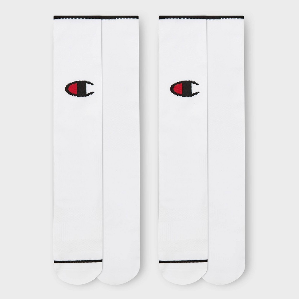 Champion Performance Soccer Socks 2pk - White S