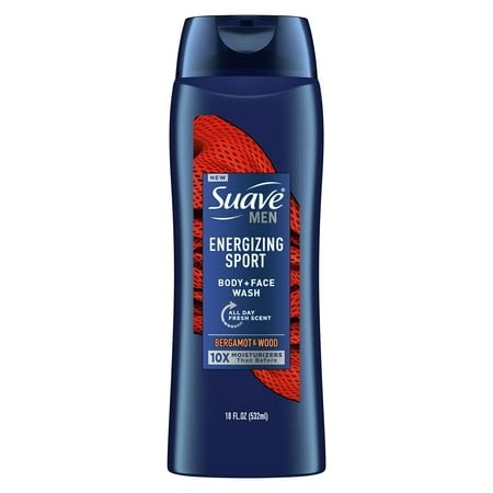 Suave Men Face & Body Wash  Body Cleanser for Moisturized Skin (Pack of 4)
