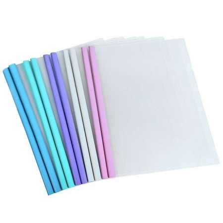 Yiasln File Folder Clear Sliding Bar Report Covers with U-Type Sliding Bar  Office School Supplies Transparent Resume Presentation File Folders Organi