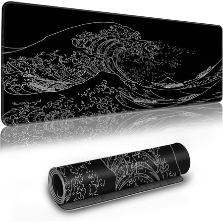 Long Gaming Mouse Pad Extended Anime Large Desk Pad with Non-Slip Base Full Keyboard Mat with Stitched Edges for Gaming and Office 31.5 X 11.8 Inches 