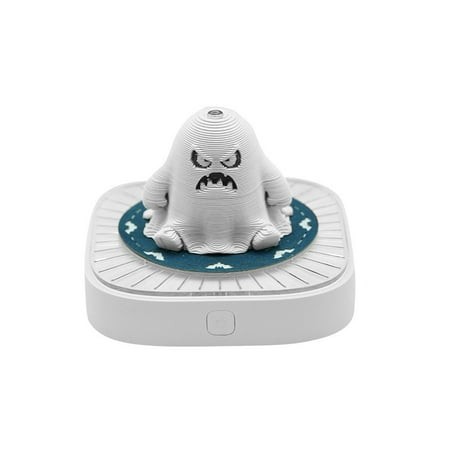 TanSiDing 3pcs LED Ghost Memo Pad Calendar 2026 with Lights - Halloween Desktop Organizer & Tear-Off Paper Sculpture Art for Office Decor
