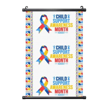 Chi-ld Support Awareness Month Poster Wall Art Banner Backdrop Prints Posters Decor for Home Office Festival 16 X24