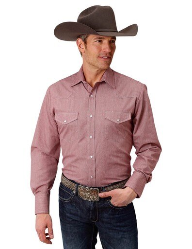 Roper Western Shirt Mens L/S Snap 01-001-0145-0700 WI
