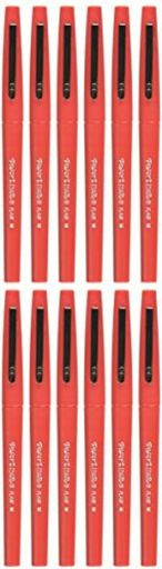 Paper Mate Flair Felt Tip Pens, Medium Point, Red, 12-Count