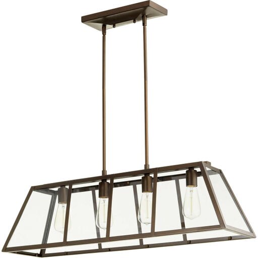 Quorum International 6504-4-86 Kaufmann Island Light Oiled Bronze