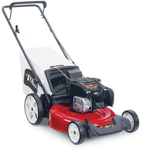 21 Inch Walk Behind Push Mower High Wheel Gas Lightweight and Maneuverable New