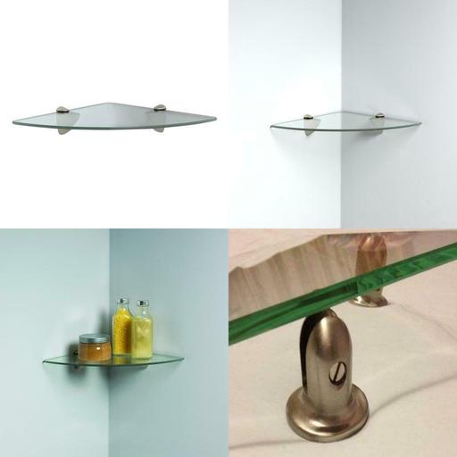 Knape & Vogt Kt-0134-1212Sn Decorative Corner Glass Shelf Kit L X 12 in W.
