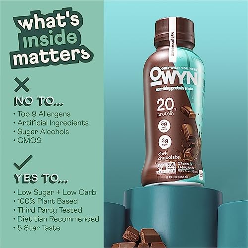 OWYN Only What You Need Vegan Protein Shake, 20g Plant Based Protein from Organic Pumpkin Seed, Organic Flax Oil, Pea, Prebiotics, Gluten and Soy Free thumbnail