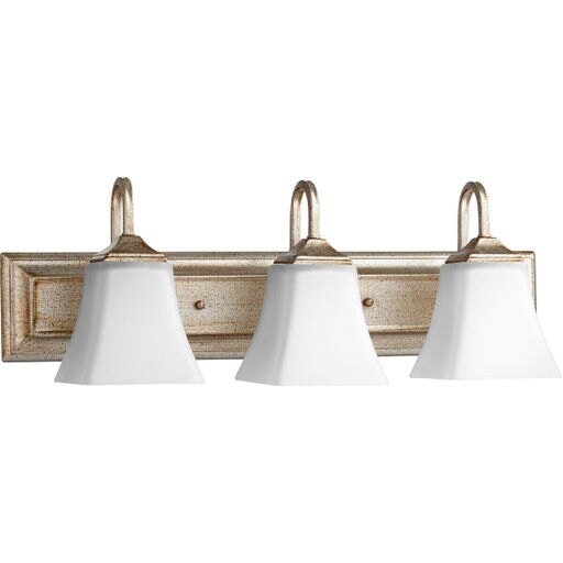 Quorum International 5104-3-60 Signature Bathroom Vanity Light Aged Silver Leaf