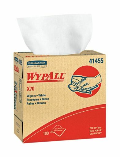 Wypall X70 Wipers Pop-up Box - 9.10' X 16.80' - White - Hydroknit - Durable, Abs