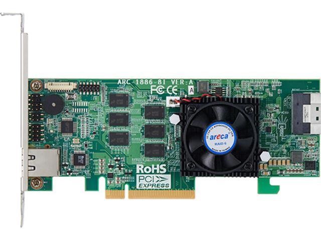 Areca ARC-1886-8i-54 (8 Port PCIe Gen 4.0 Tri-Mode RAID Adapters, W/SFF-8654 8i to 2x 8654-4i Cable)