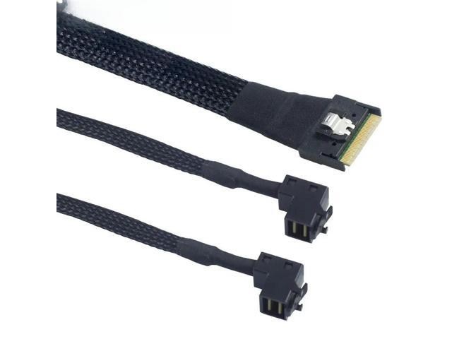 For Mini SAS Slim SFF-8654 8i 4.0 to 2 Ports SAS HD SFF-8643 Con Tion Cable