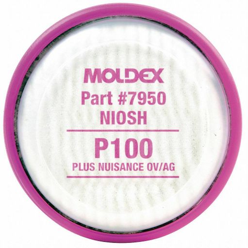 Moldex Disk Filter, AG, OV, P100, Bayonet, PK2 7950 - 1 Each
