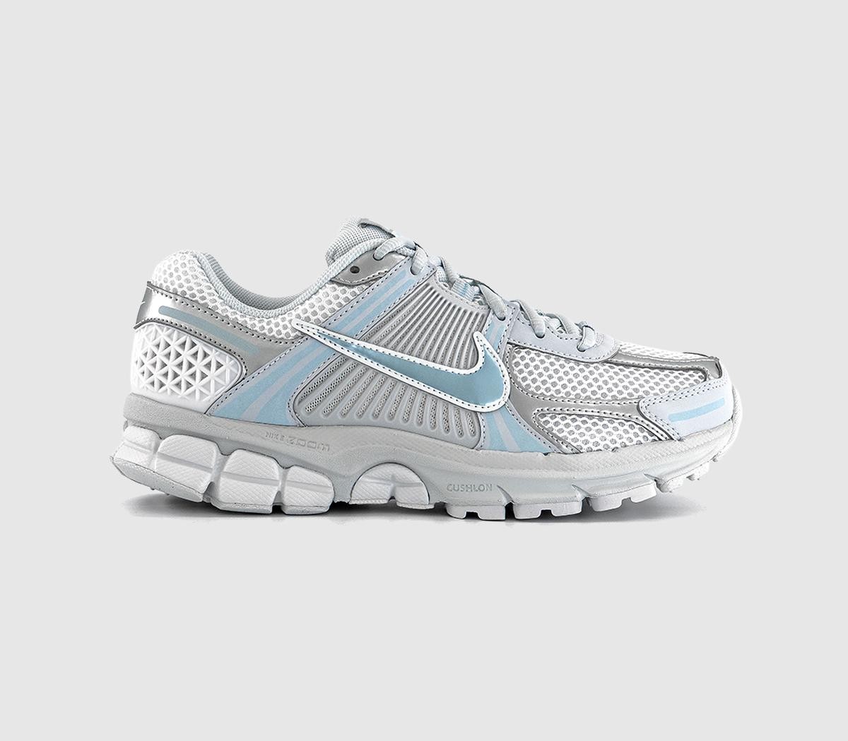 Nike Womens Zoom Vomero 5 Trainers Pure Platinum Celestine Blue in White, 7