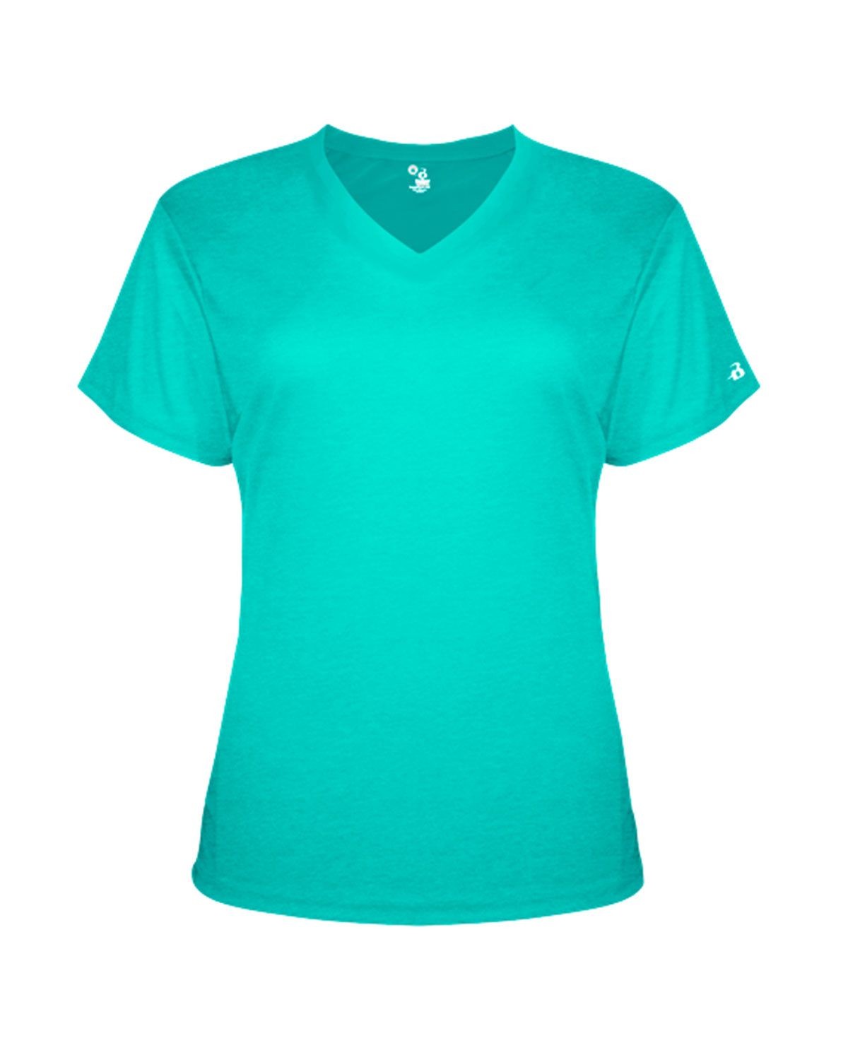 Badger 4962 Women's Triblend Performance V-Neck T-Shirt - Turquoise - M