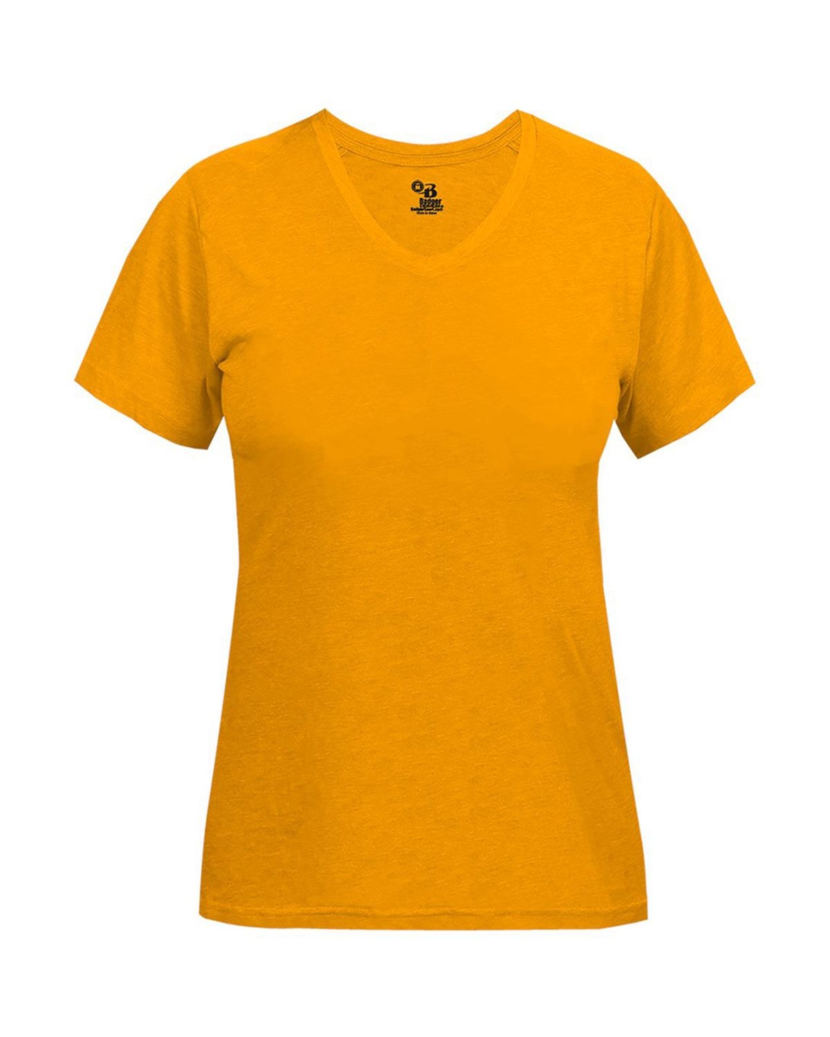 Badger 4962 Women's Triblend Performance V-Neck T-Shirt - Gold Heather - M