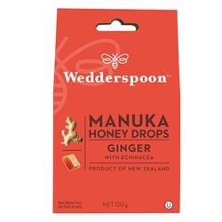 Wedderspoon Manuka Honey Drops Ginger & Echinacea 120g
