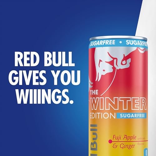 Red Bull Sugar-Free Fuji Apple and Ginger Winter Edition Energy Drink, with 80mg Caffeine Plus Taurine & B Vitamins, 12 Fl Oz, Pack of 24 Cans thumbnail