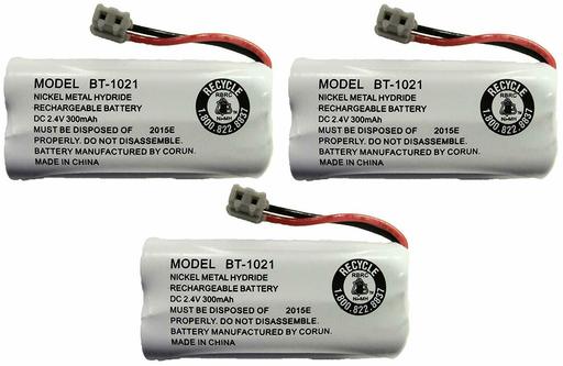 Genuine OEM Uniden BT-1021 BBTG0798001 Cordless Rechargeable Battery, 3-Pack