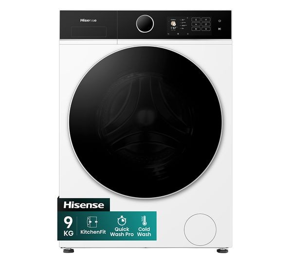 Hisense KitchenFit 5i Series WF5I9043BWFS 9kg 1400 Spin WiFi-enabled Freestanding Washing Machine White