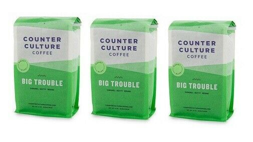 Counter Culture Coffee Big Trouble Caramel, Nutty Round Whole Bean Coffee 3 Pack
