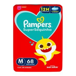 Fralda Pampers Super Sequinha Super M 68 Unidades
