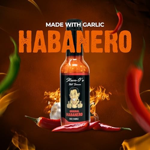 Steve-O S Hot Sauce - Habanero Hot Sauce | Garlic Habanero Hot Sauce for Tacos  Burgers  Nachos  Eggs  BBQ (5 Fl Oz) thumbnail
