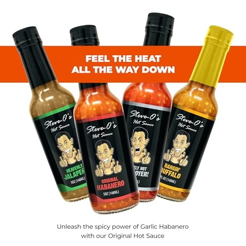 Steve-O S Hot Sauce - Habanero Hot Sauce | Garlic Habanero Hot Sauce for Tacos  Burgers  Nachos  Eggs  BBQ (5 Fl Oz) thumbnail