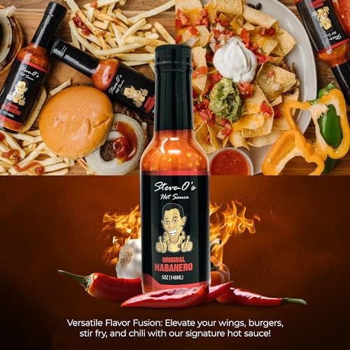 Steve-O S Hot Sauce - Habanero Hot Sauce | Garlic Habanero Hot Sauce for Tacos  Burgers  Nachos  Eggs  BBQ (5 Fl Oz) thumbnail