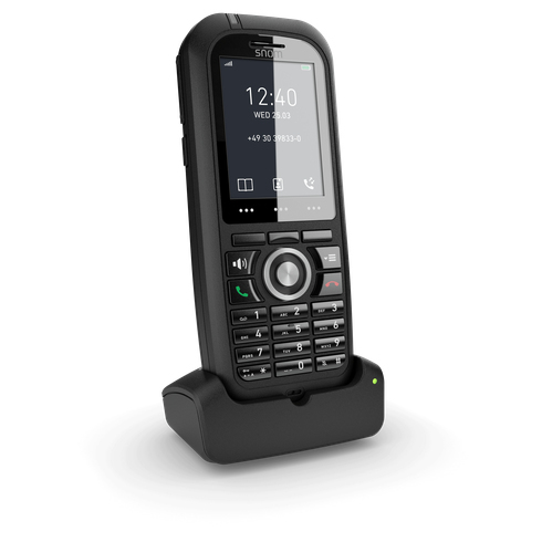 SNOM M80 IP DECT Handset, Ruggedized, Bluetooth, HD Audio Quality, Backlit Keypad, Alarm Function, LED Color Display,