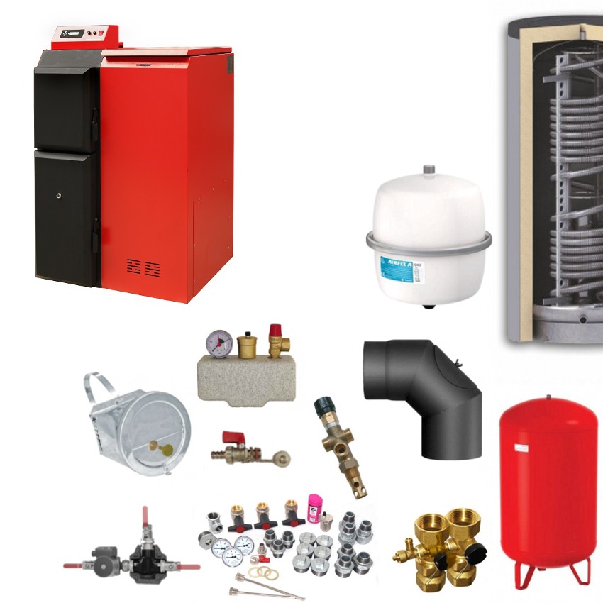 ThermoFlux Pelletkessel | Pelling 35 ECO | 35 KW | 151kg | Komplettset 4