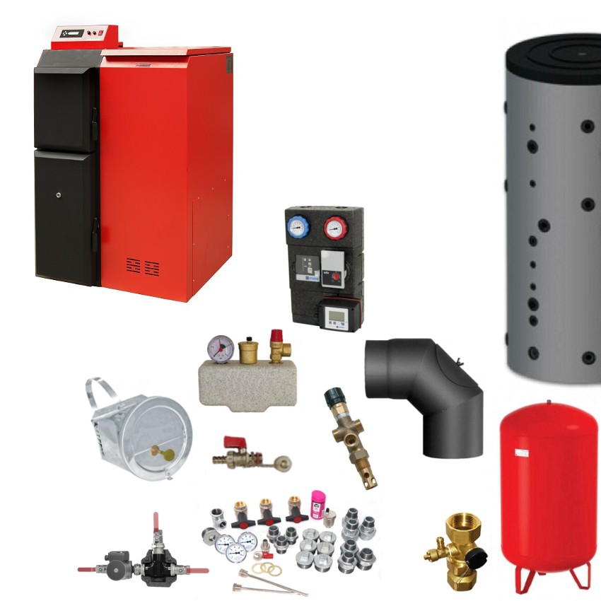 ThermoFlux Pelletkessel | Pelling 25 ECO | 25 KW | 75kg | Komplettset 3