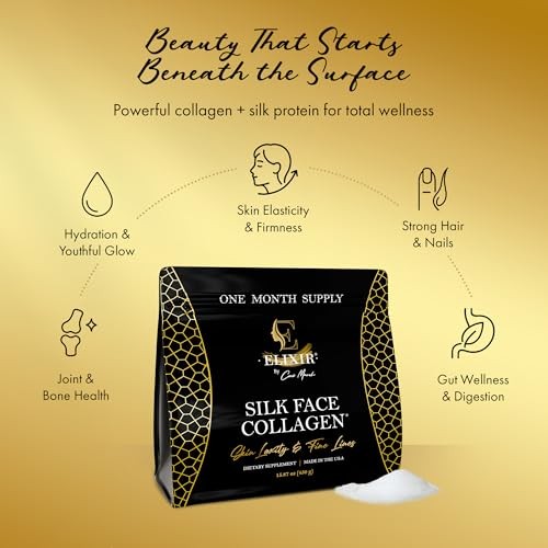 Silk Face Collagen - Collagen Peptides Powder for Women, Face and Neck 14g Protein | Ultra Low Molecular Weight Collagen – for Skin, Hair, Nail, Joi thumbnail