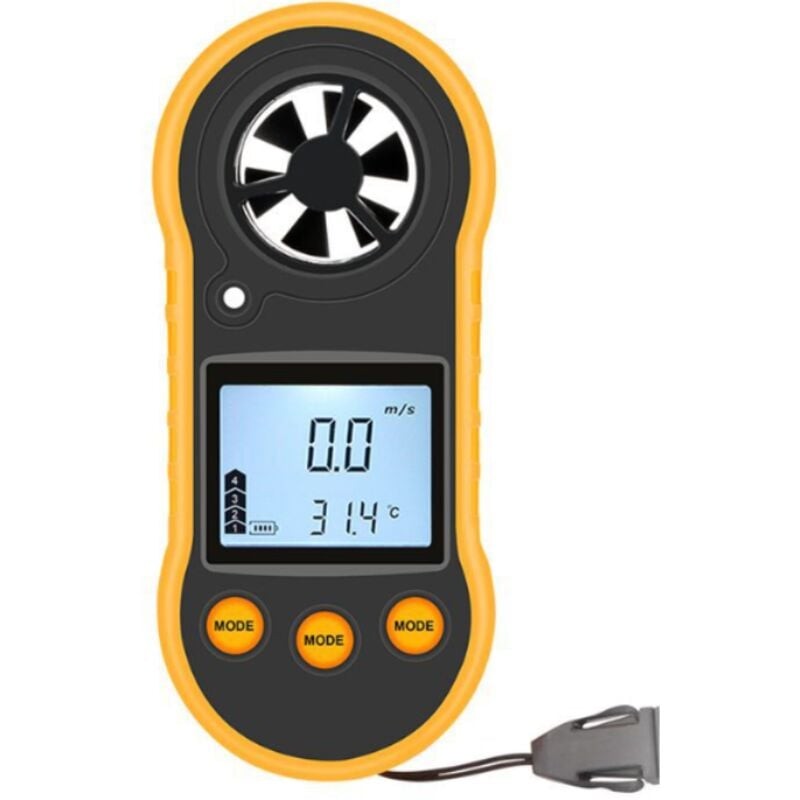 【MÈTRE DE VENT MULTIFONCTION】— : Conçu Pour Mesurer La Vitesse Du Vent (0-30 M/s, 0-5860 Pieds/min, 0-55 Nœuds, 0-90 Km/h, 0-65 Mph) Avec 12 