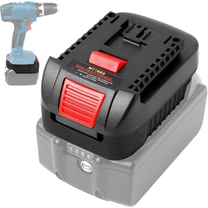 Adaptateur MT18BS : L'adaptateur De Batterie MT18BS Est 100 % Compatible Avec Les Outils électriques Bosch Professionnels 18 V Bleu. Convertissez-la 