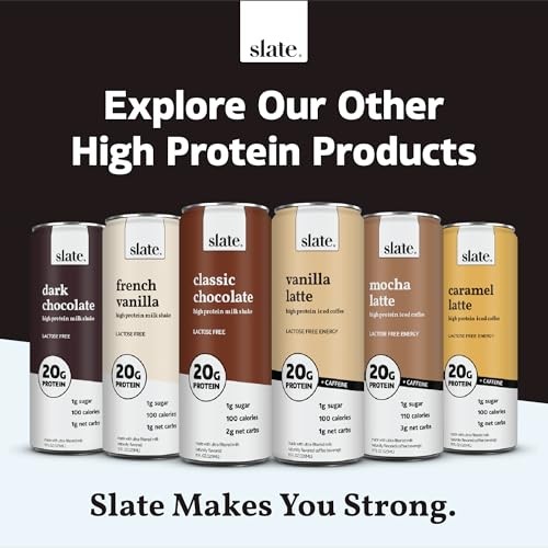 Slate Milk - Ultra Protein Shake - Vanilla - 42g Protein, 2g Sugar, 190 Calories, 2g Net Carbs - Lactose Free, No Added Sugar - Made with Ultra Filter thumbnail