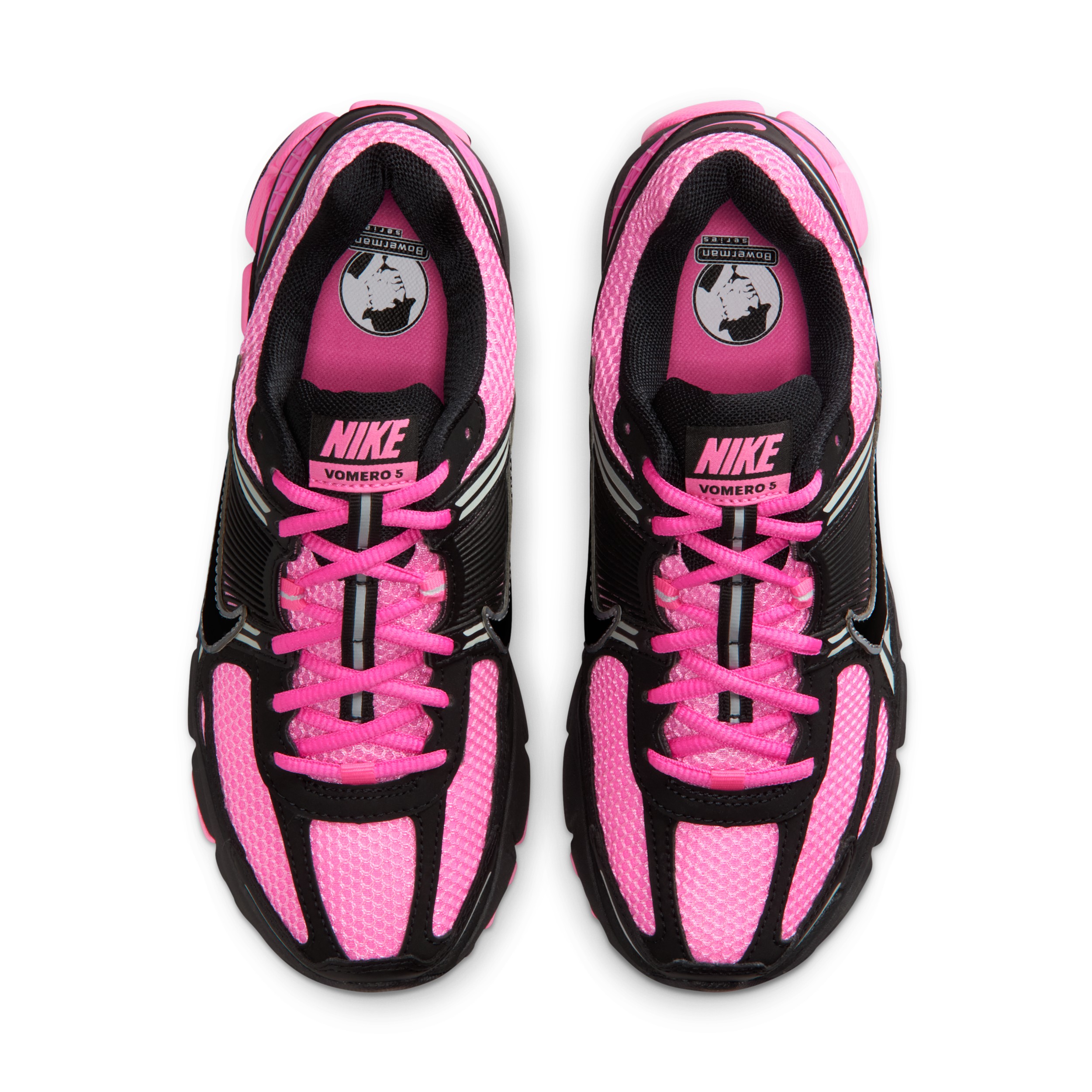 Nike Womens Zoom Vomero 5 Trainers Pink Spell Black Metallic Platinum Pink Foam, 7 thumbnail