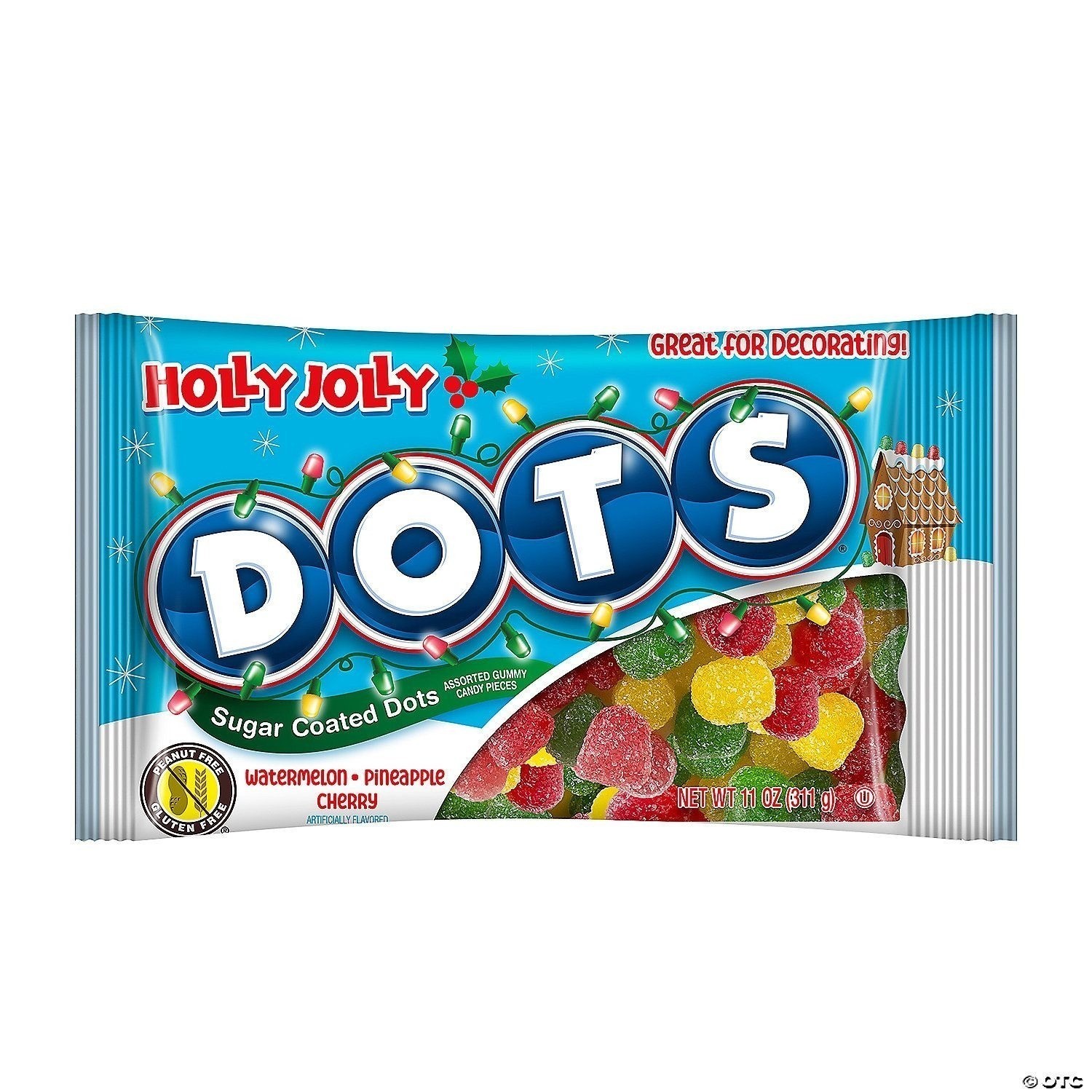 Tootsie  Holly Jolly Dots Assorted Fruit Flavored Gummies  11 Oz. Peanut-Free  Gluten Free