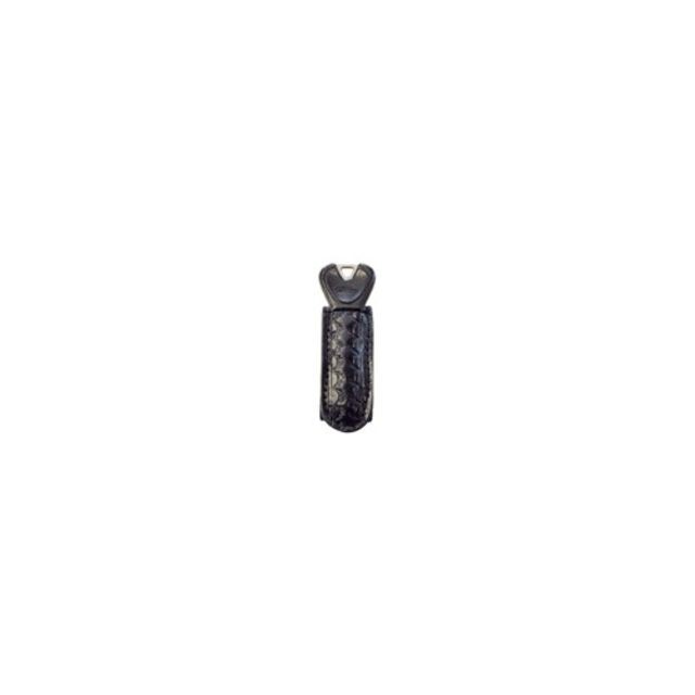 Boston Leather Belt Keeper with Key Slot, Black - 5499-2