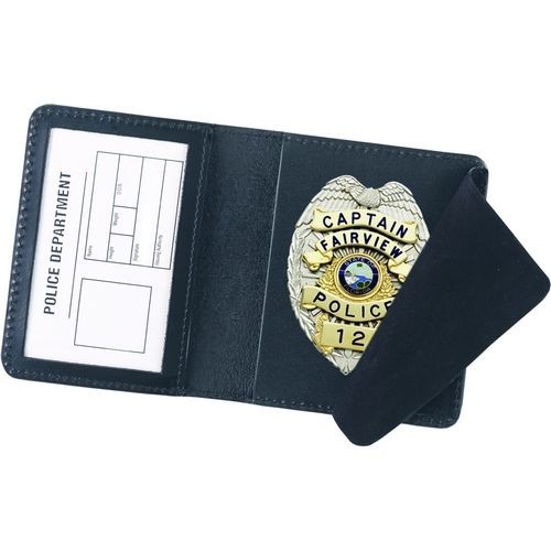 Strong Leather Side Open Badge Case - Duty, Black - 74800-9332
