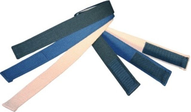Boston Leather 1-1/4 Hook & Loop Tipped Cotton Web Belt, Black - 6229-30-34
