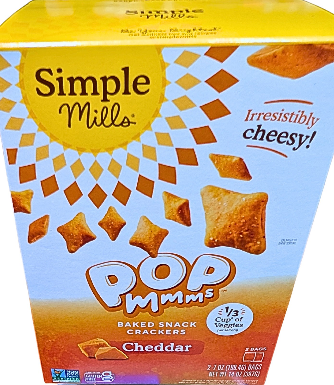 Simple Mills Baked Snack Crackers Cheddar 14 Ounce Box EXP 05/2026 thumbnail